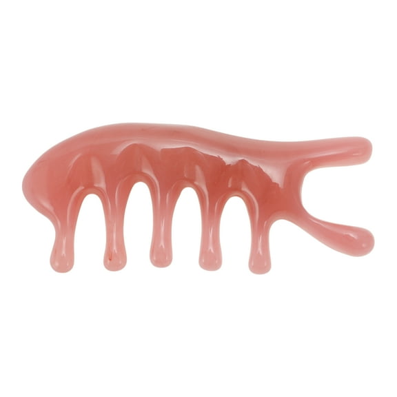 Unique Bargains 1 Pc Comfortable Head Massage Comb for Home Pink Resin