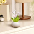 thumbnail image 4 of 1Pc Cute Desk Accessories Mini Fake Plant, Kawaii Resin Lucky Sprout Figurine with Smile Face Pot, Aesthetic Office Decor Cubicle Bookshelf Knick Knack, 4 of 9