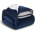 thumbnail image 1 of Plaid Couverture en Polaire Canape, Bleu Marine Jeté 150CMx200CM, 1 of 5