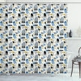 thumbnail image 1 of Ambesonne Animal Shower Curtain, Funny Underwater Life, 69"Wx70"L, Multicolor, 1 of 3