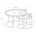 thumbnail image 4 of Bowery Hill Metal Glass Top 2-Piece Nesting Tables Set in Gray, 4 of 7