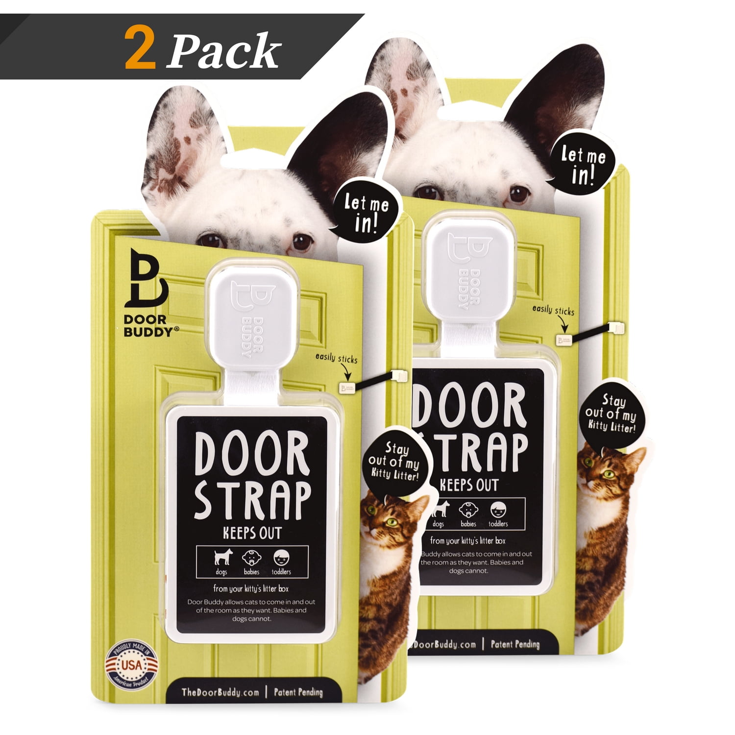 Door Buddy Adjustable Door Latch 2 Pk Keep Dog Out Of Litter