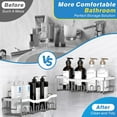 thumbnail image 4 of Shower Caddy 5 Pack, Adhesive Shower Organizer for Bathroom & Kitchen, No Drilling, Large Capacity, Rustproof SUS304 Stainless Steel Bathroom Organizer, Bathroom Accessories, Silver, 4 of 7