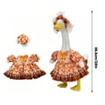 thumbnail image 3 of 23 Inch Porch Goose Outfit, Fall Leaf and Pumpkin Halloween Costume for Concrete or Plastic Lawn Goose Statues and Garden Decor,A2#, 3 of 8