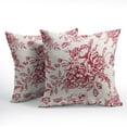 thumbnail image 2 of Spring Vintage Floral Pillow Covers 18x18 Inch Set of 2 Burnt Orange Throw Pillow Covers Chinoiserie Flower Cream Decorative Pillowcases Square Cushion Case Outdoor Farmhouse Decor for Sofa Couch Bed, 2 of 5