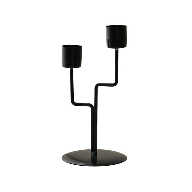 Regalos para la Decoración Del Hogar Soporte de Velas Estructura Moderna con Base Resistente, 18.5x9x3cm Metal Ideal para Mesa de Comedor Piezas Centrales Bodas Eventos, Diseño Elegante Estable Base A