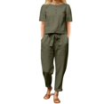 thumbnail image 2 of Pyhlmscde Linen Sets for Women 2 Piece, Womens Jumpsuit, Women 2 Piece Outfits Sets, 2 of 6