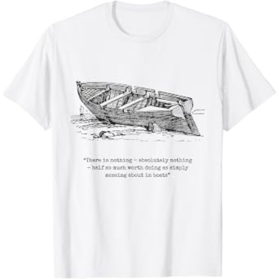 Wind in the Willows Book Quote Messing about in Boats Boys T-Shirt