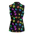 thumbnail image 3 of Uorisanigo Dog Paw Pattern Womens Vest Open Front V Neck Women's Sleeveless Vest Jacket Size 2XL with Pockets Vests Top Casual, 3 of 7