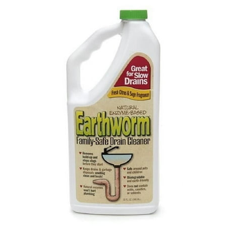 Earthworm Family Safe Drain Cleaner, 32 Oz