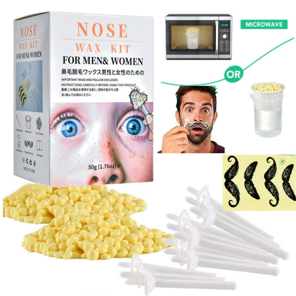 Nose Wax Kit for Men Women,Eyebrows Ears Lips Facial Nose Removal