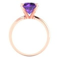 thumbnail image 4 of 2.5 ct Round Cut Natural Amethyst Solitaire Engagement Ring for Women in 18K Rose Gold, 4 of 5