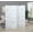 White#1, variant on 4 Panel Oriental Shoji Screen / Room Divider, Black,
