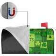 thumbnail image 5 of St. Patrick''s Day Green Plaid Clover Mailbox Magnetic Post Mailbox Cover Garden Decor Outdoor Large 25.5" X 21", 5 of 6