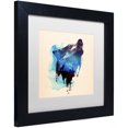 thumbnail image 2 of Trademark Fine Art 'Alone As A Wolf' Canvas Art by Robert Farkas, White Matte, Black Frame, 2 of 4