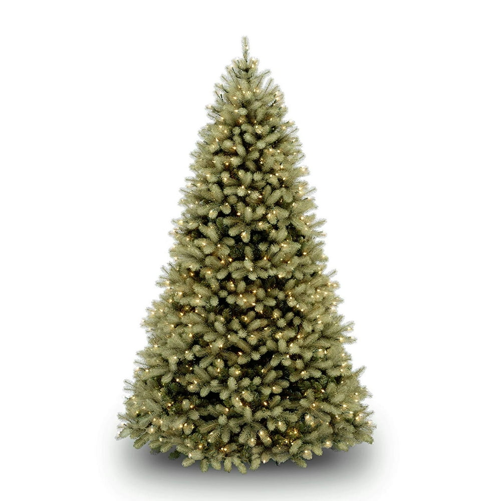National Tree Company White Prelit LED Green Fir Christmas Tree, 7.5