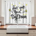 thumbnail image 2 of Ambesonne Dream Kitchen Curtains, Don't Quit Your Daydream Star, 55"x39", Yellow Black and White, 2 of 3