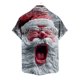 thumbnail image 3 of Blusa y camisa de manga corta con cuello vuelto para hombre, blusa informal de moda con cuello vuelto, estampado navideño, camisa de manga corta con botones, blusa de poliéster para hombre, 3 of 4