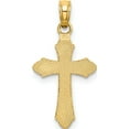 thumbnail image 4 of 14K Yellow Gold D/C With Beaded Edge Cross Charm Made In United States k8526, 4 of 5