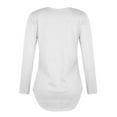 thumbnail image 3 of Femmes Casual V Cou Manches Longues T-Shirt à Manches Longues Chemisier Tops, 3 of 6