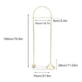 thumbnail image 2 of Arch Frame Anti-Slip Garment Rack Metal Clothing Hanger Freestanding Rack Metal Bedroom Clothing Hanger Freestanding Garment Rack Display Stand Stylish Portable Clothing Rack Gold Clothes Rack, 2 of 17
