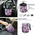 thumbnail image 4 of Yuyamidu Pink Butterfly Car Front Seat Cover Set 12 PCS Flower Bucket Seat Covers Armrest Pad Steering Wheel Cover Seat Belt Pads Trash Can Air Vent Pocket Rearview Mirror Cover Cup Mat Keychain, 4 of 7