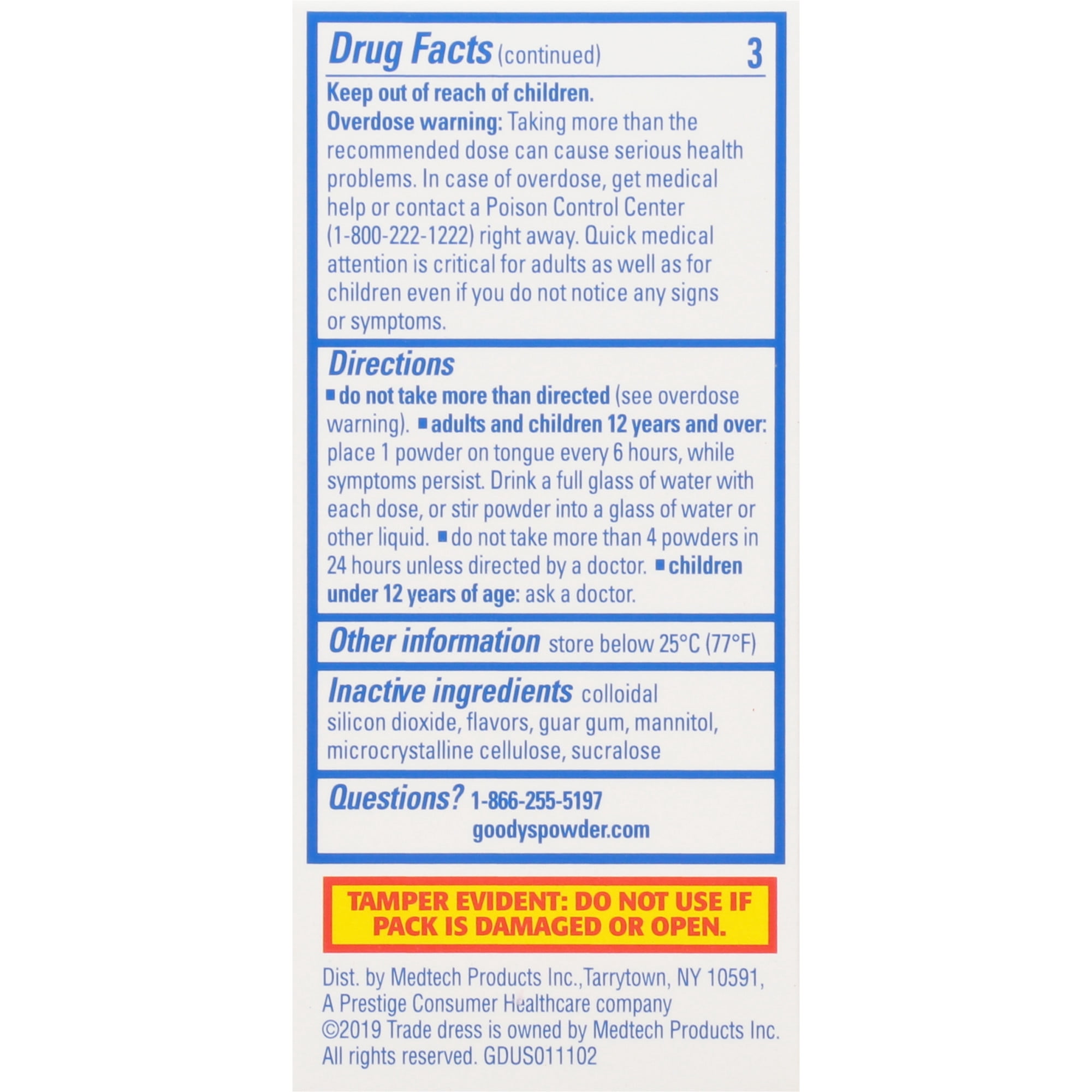 Goody’s Triple Action Pain Relief, Fast Headache Powder, Cool Orange Flavor, 24 Count