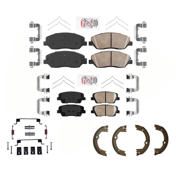 AmeriPRO Ceramic Disc Brake Pads Parking Shoes For 2017-2018 Hyundai Santa Fe
