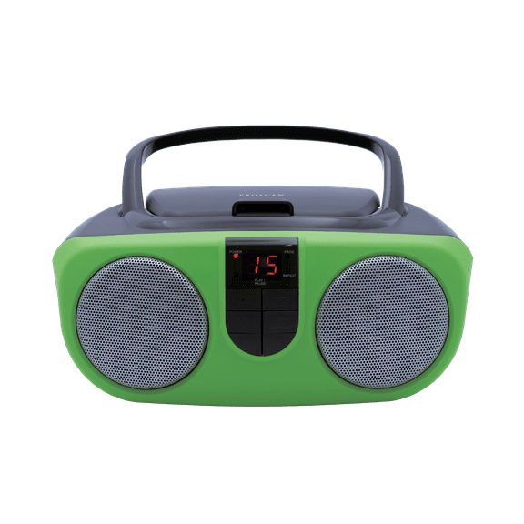Proscan Portable CD Radio Boombox, Green, PRCD243M