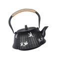 thumbnail image 5 of WeiLaiKeQi Cast Iron Teapot 1.2L Handle Chinese Tea Pot for Camping Tea House Household Vertical lines, 5 of 9