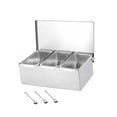 thumbnail image 4 of DOLITY Condiment Jars Detachable Stainless Steel Kitchen Utensils Storage Box Seasoning Three Grids, 4 of 9