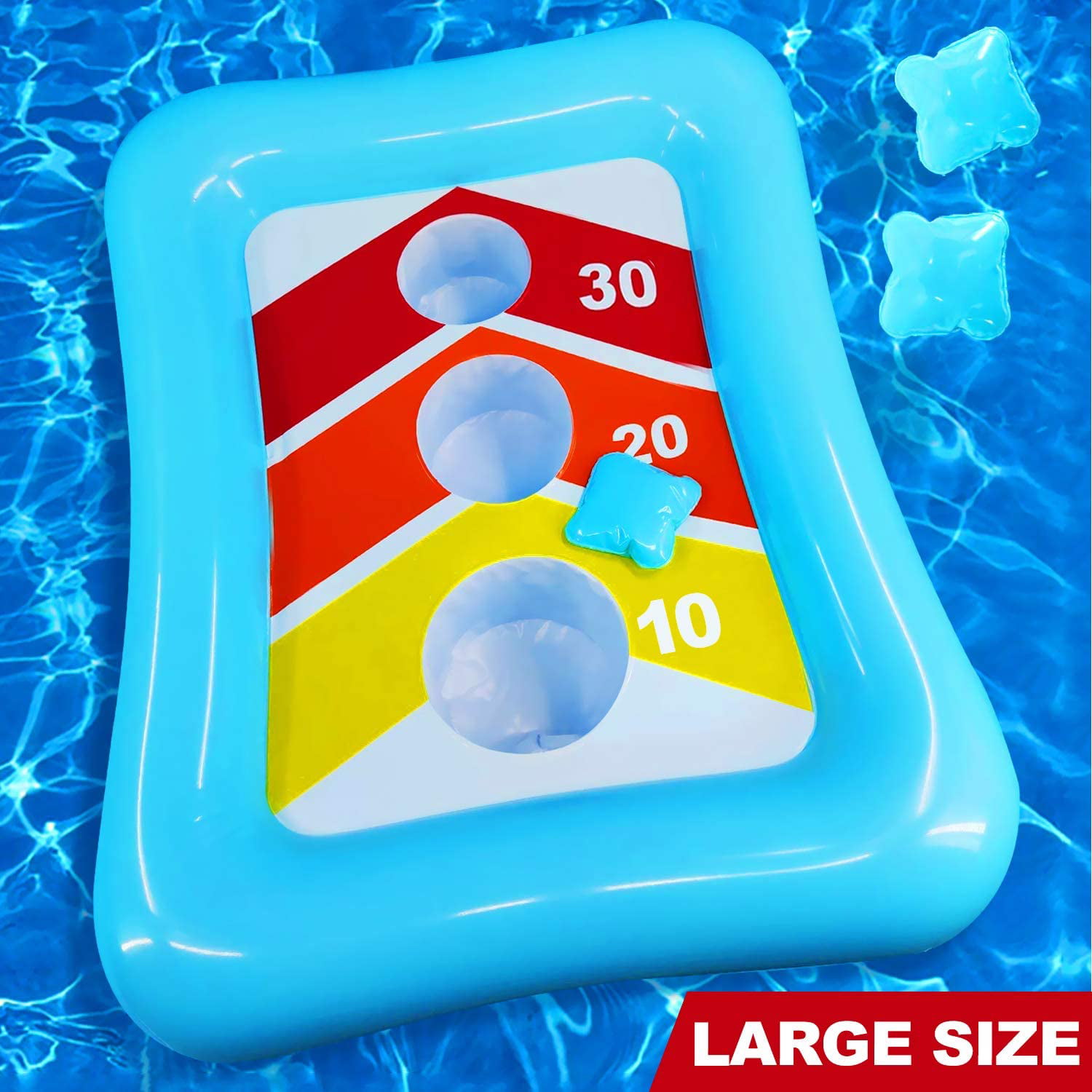 Cactus Swimming Pool Ring Toss Games Inflatable Pool Toys Floating Swimming Pool Game Toys for Kids Adults Summer Pool Party Water Carnival Outdoor Game Swimming Beach Floats Party Supplies 3 Rings