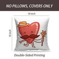 thumbnail image 2 of LALILO Throw Pillow Covers Heart Character With And Flower Cute Cushion Cover 18" x 18", 454 Pack, 2 of 6