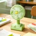 thumbnail image 2 of YYV Fruit Print Rechargeable Desktop Fan Three-Speed Quiet Motor Adjustable Tilt Cartoon Table Fan USB Rechargeable Portable Cooling Fan for Dorm Office Home Summer Use, 2 of 7