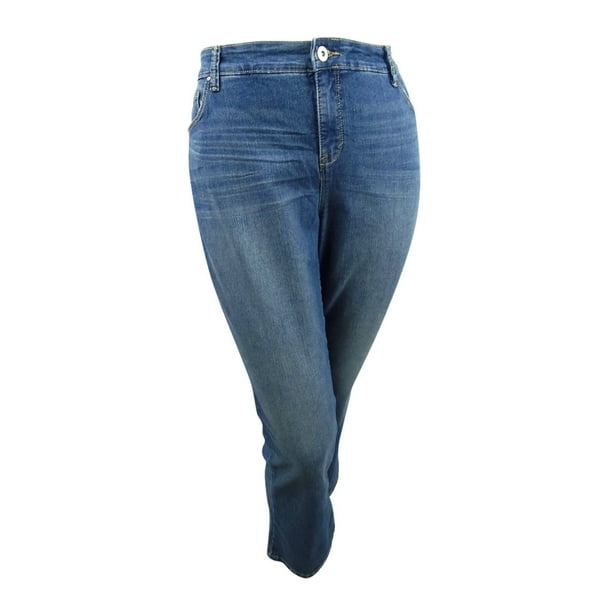 plus size high waisted jeans tummy control