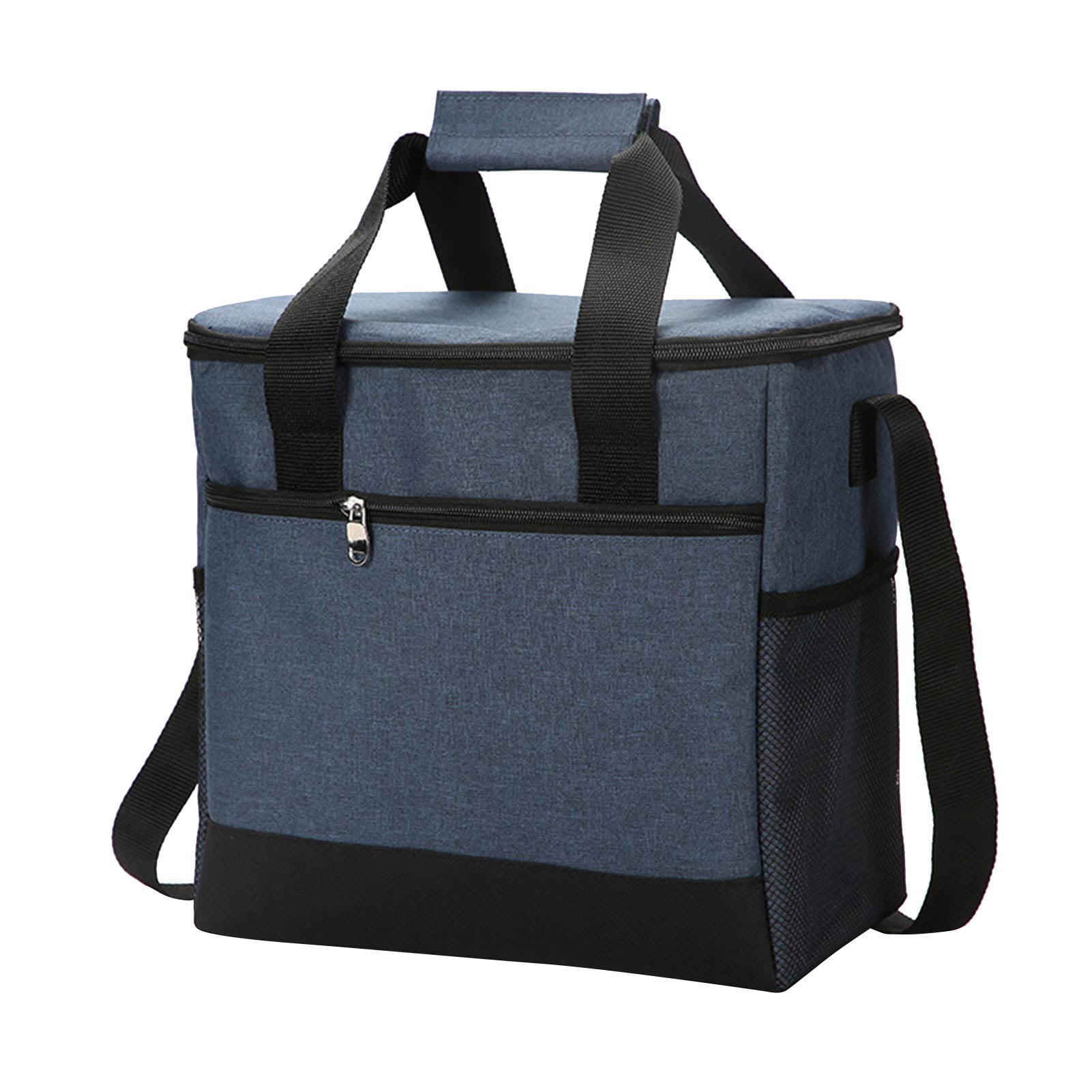 Details about   Double Layer Shoulder Bags Lunch Bag Insulated Cooler Bags Picnic Bag 