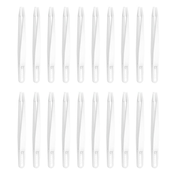 Juego de pinzas de plástico de precisión de 20 piezas 121 mm, set de pinzas de cabeza plana antiestáticas