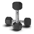 thumbnail image 1 of Epic Fitness Rubber Coated 10 Pound Hex Dumbbell Hand Weights, Set of 2 (1 Pair), 1 of 1