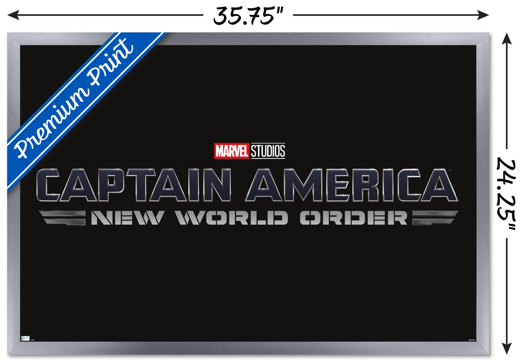 Marvel Captain America: New World Order - Logo Wall Poster, 22.375" x 34" Framed