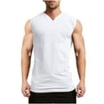 thumbnail image 2 of LADIGASU Men's Solid Color Elasticity Casual Fitness Sport Permeability V Neck Tank Tops, 2 of 9