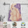 thumbnail image 6 of Dahlia Hand Painted Hand Towel Absorbent Bath Towels for Bathroom Sports Gym 28" x 14" Set of 2, 6 of 8