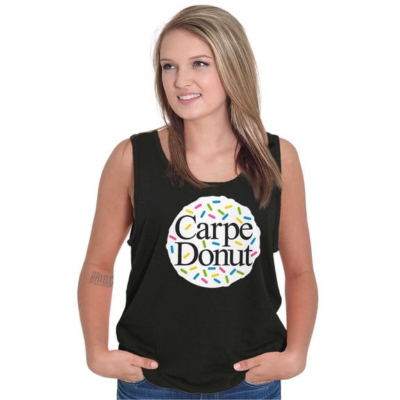 Carpe Donut Diem Foodie Sweet Tooth Tank Top T Shirts Men Women Brisco Brands S