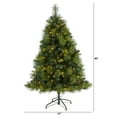 thumbnail image 2 of Nearly Natural 5ft. North Carolina Mixed Pine Artificial Christmas Tree with 200 Warm White LED Lights, 711 Bendable Branches and Pinecones, 2 of 7