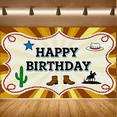 thumbnail image 3 of Western Themed Happy Birthday Banner with Cactus Star Cowboy Hat Boots and Rider Decors Party Supplies Backdrop for Birthday Parties Photography Props Decorations, 3 of 7