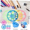 thumbnail image 3 of EIMELI 1pc 360° Circular Protractor  Drawing  Plastic Round Ruler Template with 16 Circles  Circle Stencil Measuring Tools  Building Formwork Office School Supplies(Color Random), 3 of 6