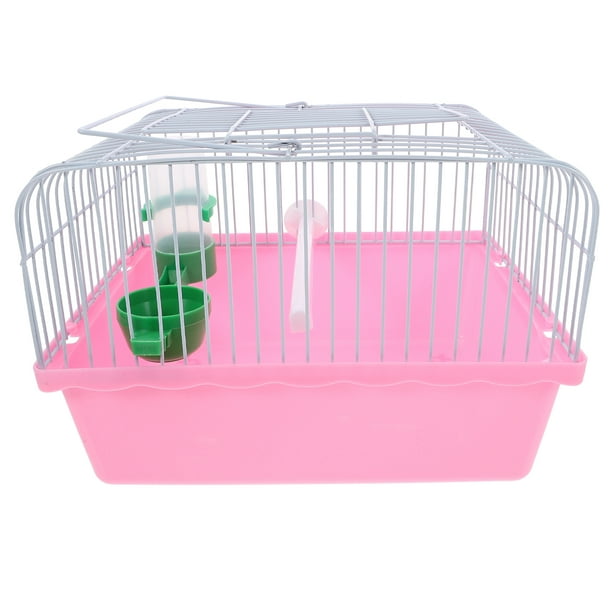 Jaula portátil para pájaros con bebedero y comedero. Amplia jaula para pájaros para un viaje cómodo. Transportín metálico para pájaros. Jaula de viaje portátil para pájaros.