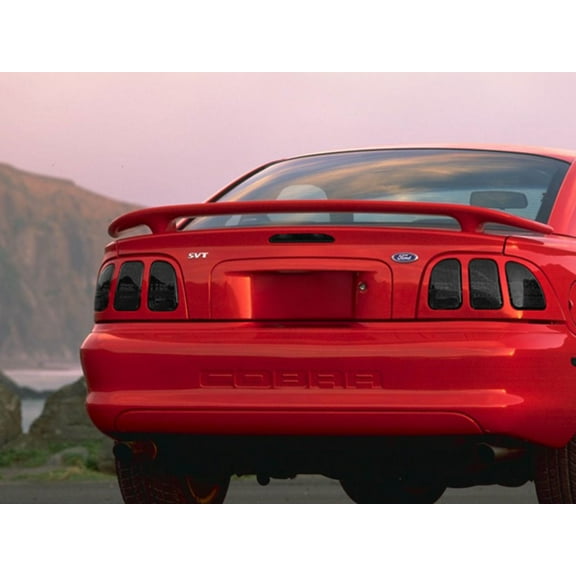 Rvinyl Tail Light Tint Covers Compatible with Ford Mustang 1996-1998 - Blackout Smoke