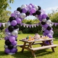 thumbnail image 5 of Purple and Black Balloons,60 Pcs 12 Inches Metallic Purple Silver Black Purple  Balloons for Birthday Wedding Party Decorations, 5 of 7