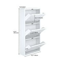 thumbnail image 2 of XPOPR 3 Flip Metal Shoe Cabinet with Drawers - No-Assembly Steel Storage Cabinet, Ready-to-Use Design Saves Setup Time, Sturdy Steel Construction Resists Wear for Long-Term Shoe Storage., 2 of 6