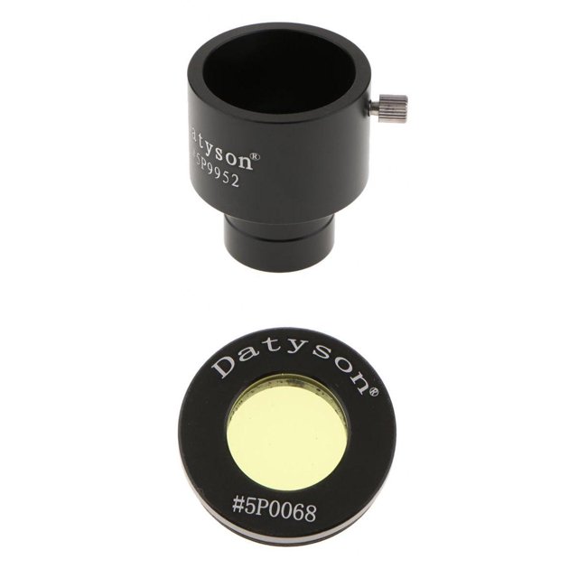 Adaptador de ocular telescópico Sunnimix 0.965 a 1.25 Metal con Filtro Amarillo